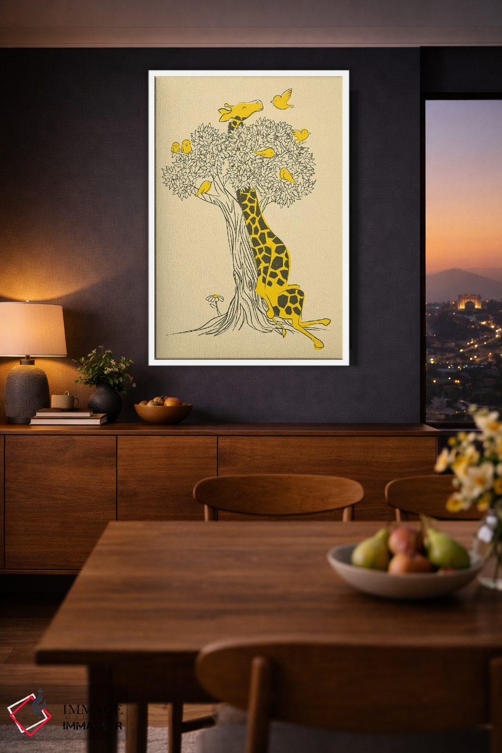 تابلو مدرن دوستان در جایگاه های بلند اثر جی فلک - D3W