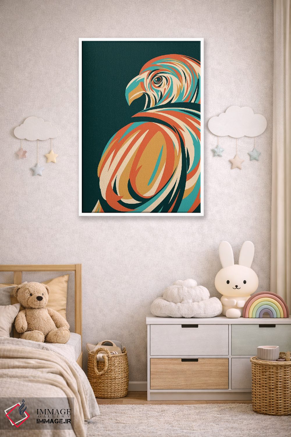 تابلو مدرن شاهین اثر جی فلک - D4W