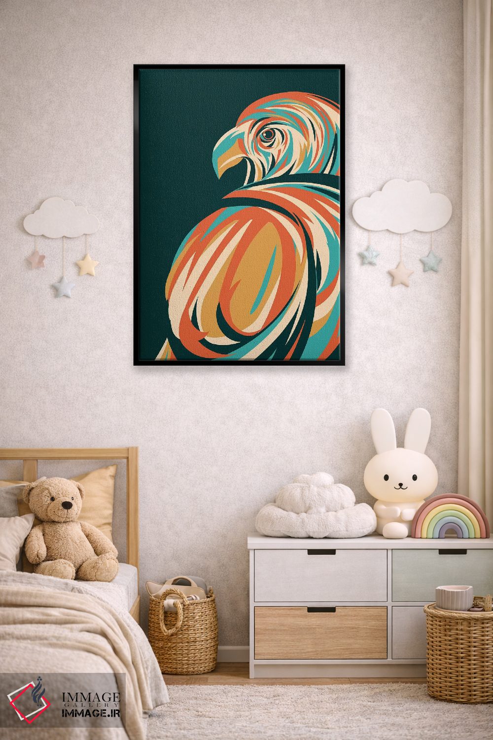 تابلو مدرن شاهین اثر جی فلک - D6B