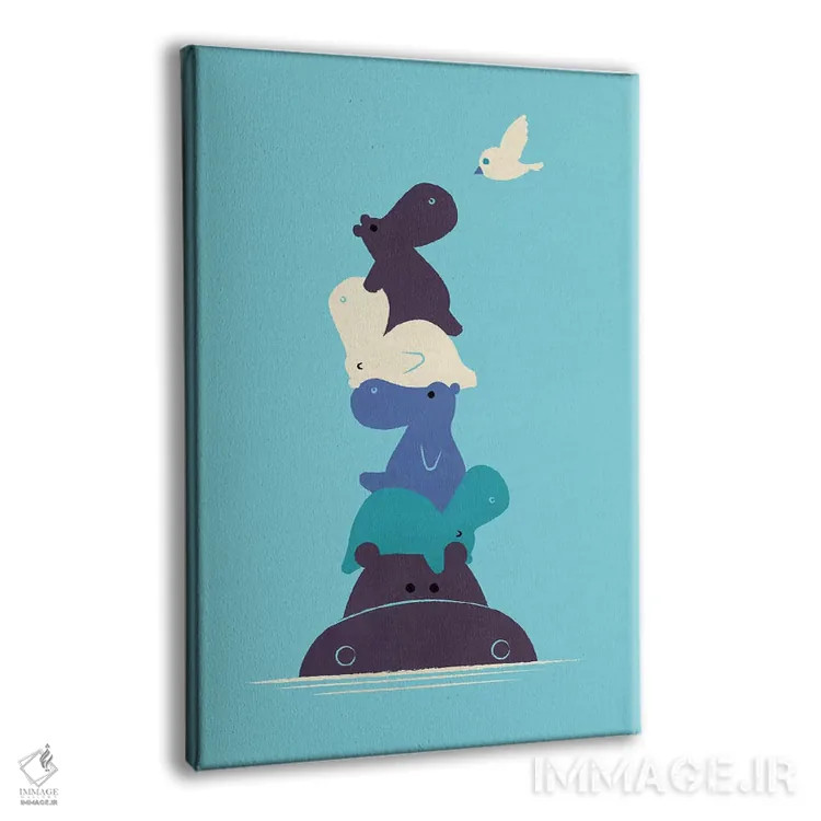 تابلو مینیمال پرنده کوچولو اثر جی فلک - نمای پرسپکتیو محصول