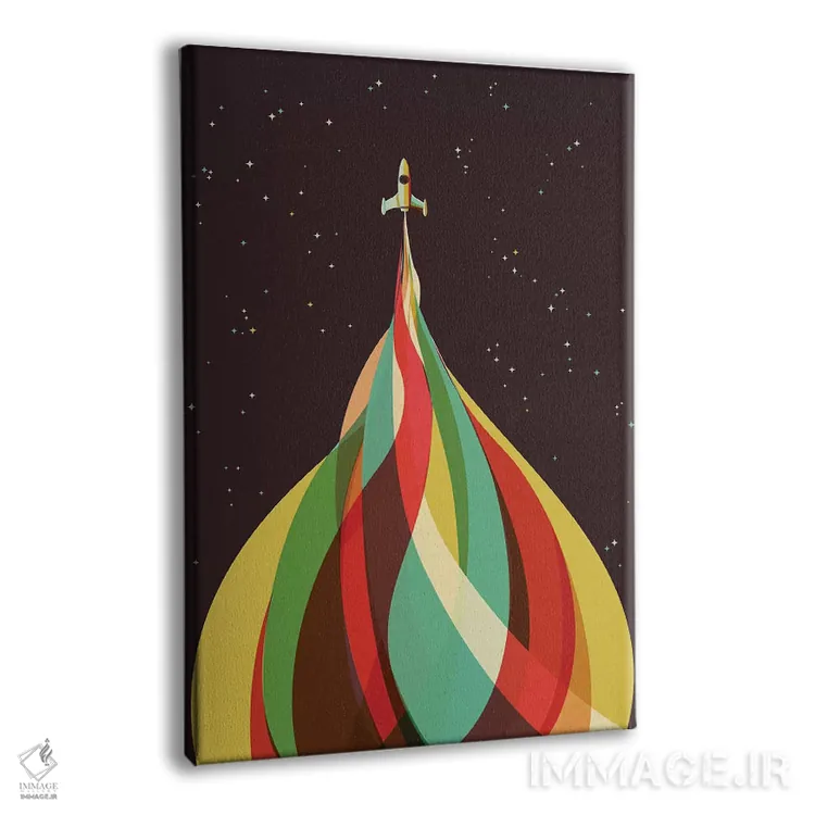 تابلو مدرن کالدئیدوسکوپ اثر جی فلک - نمای پرسپکتیو محصول