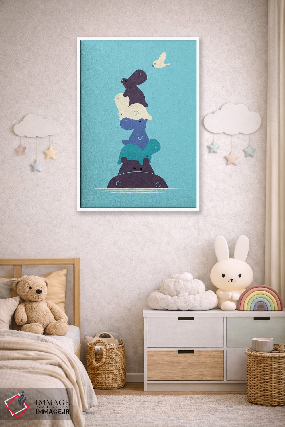 تابلو مینیمال پرنده کوچولو اثر جی فلک - D3W