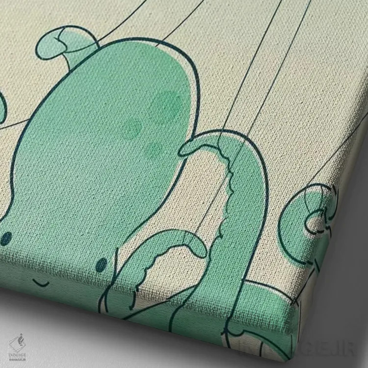 تابلو مدرن بادبادک ها اثر جی فلک - نمای نزدیک بافت بوم