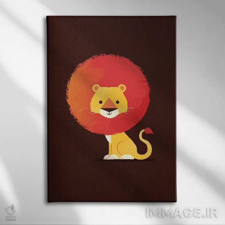 تابلو دکوراتیو شیر اثر جی فلک - نمای روبهرو روی دیوار