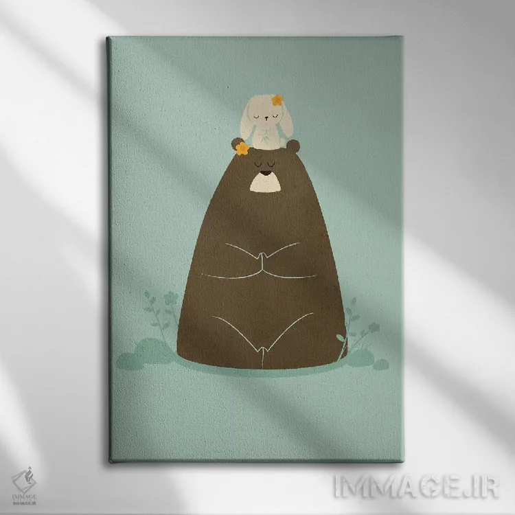 تابلو مدرن ناماسته اثر جی فلک - نمای روبهرو روی دیوار