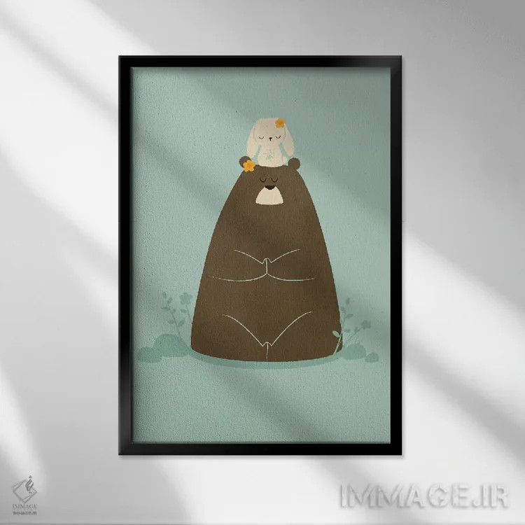 تابلو مدرن ناماسته اثر جی فلک - نمای قابدار مشکی