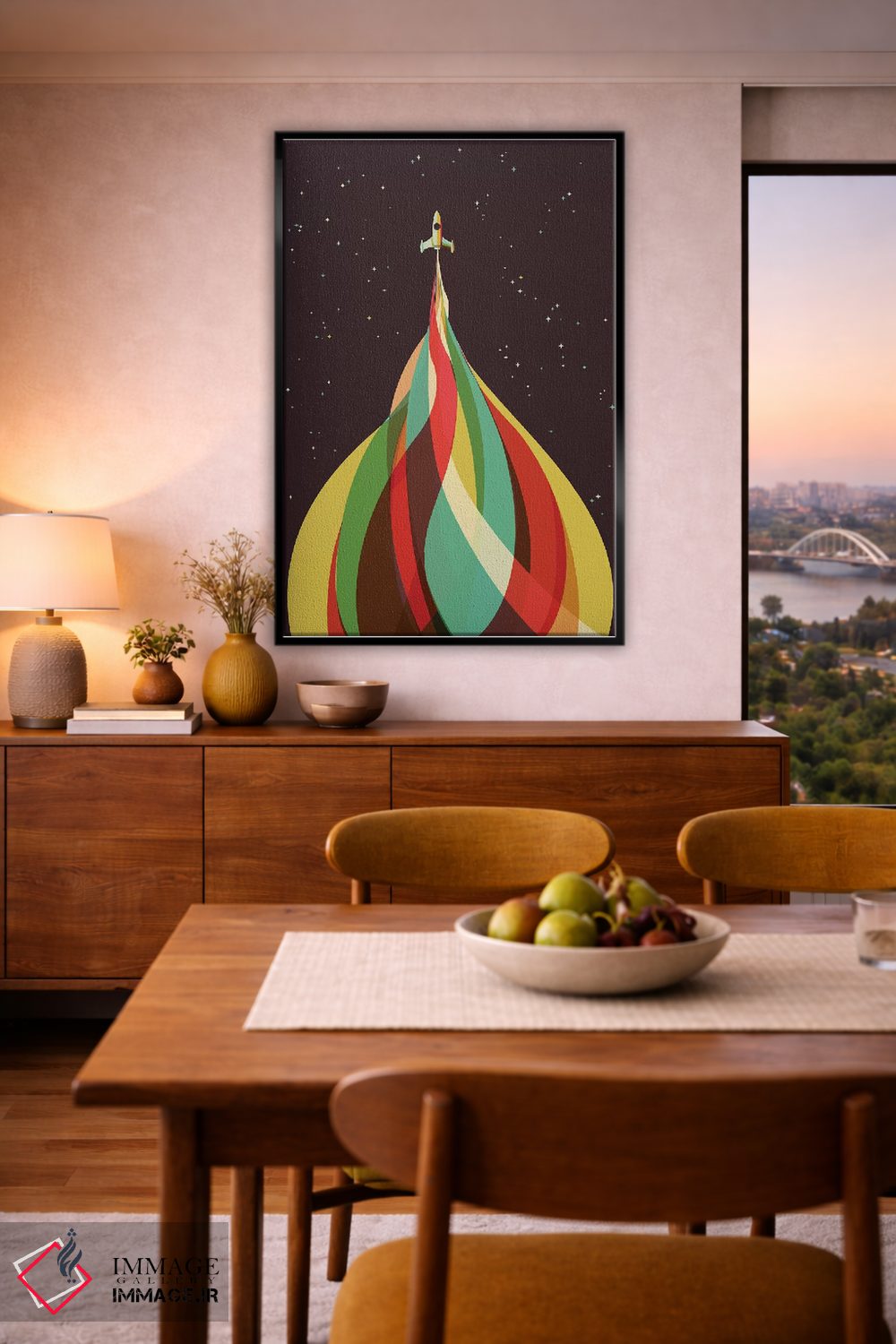 تابلو مدرن کالدئیدوسکوپ اثر جی فلک - D6B