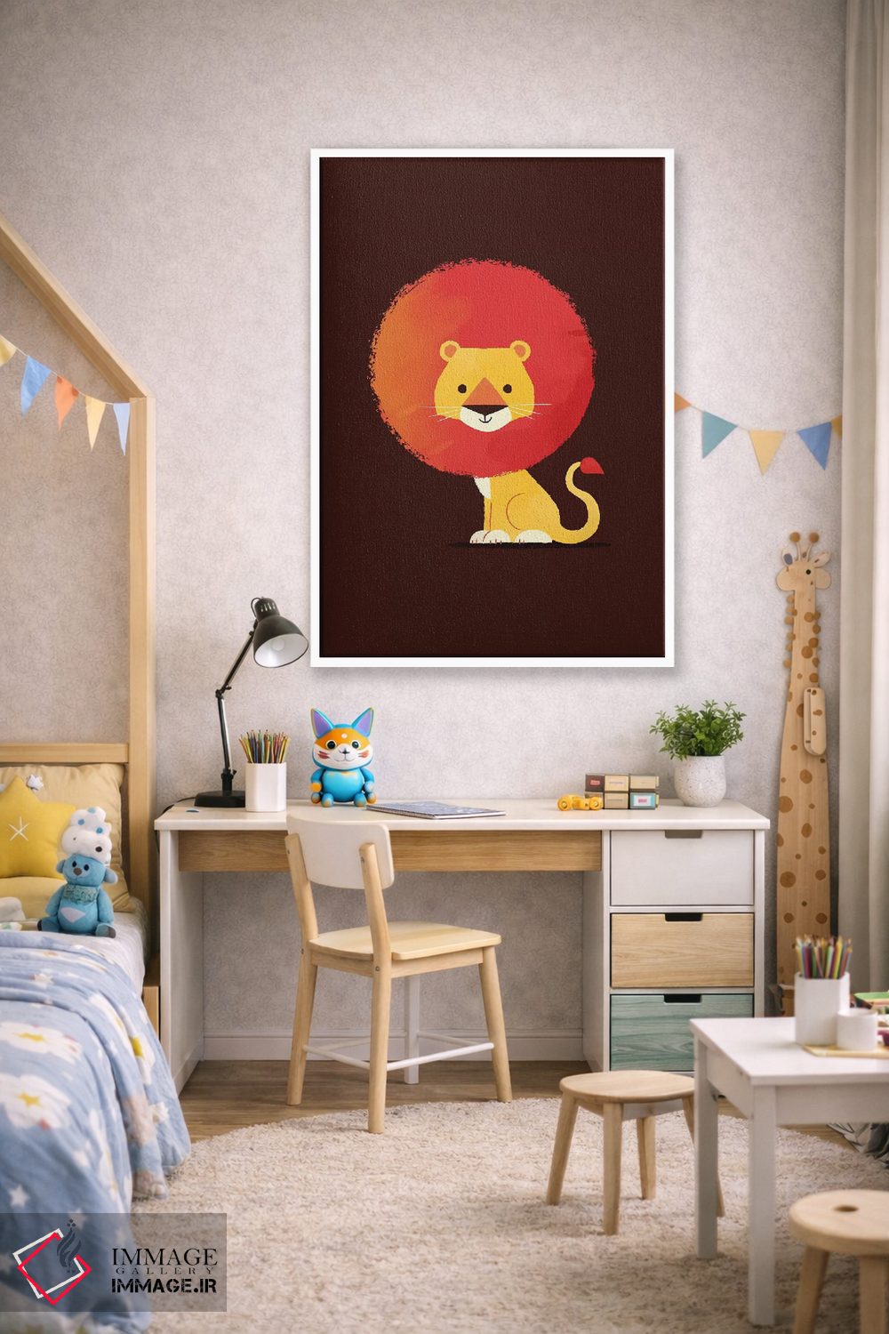 تابلو دکوراتیو شیر اثر جی فلک - D1W