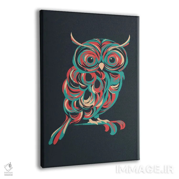 تابلو دکوراتیو جغد شب اثر جی فلک - نمای پرسپکتیو محصول