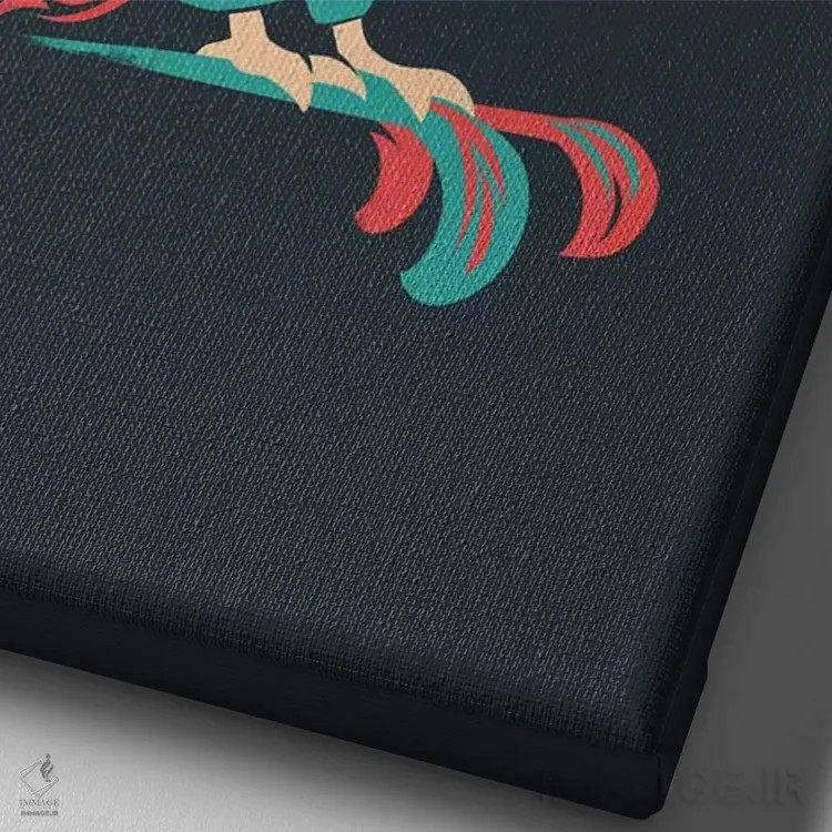 تابلو دکوراتیو جغد شب اثر جی فلک - نمای نزدیک بافت بوم