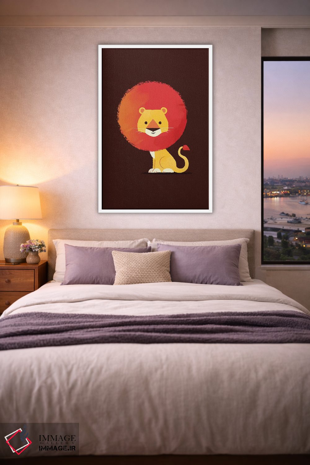تابلو دکوراتیو شیر اثر جی فلک - D3W
