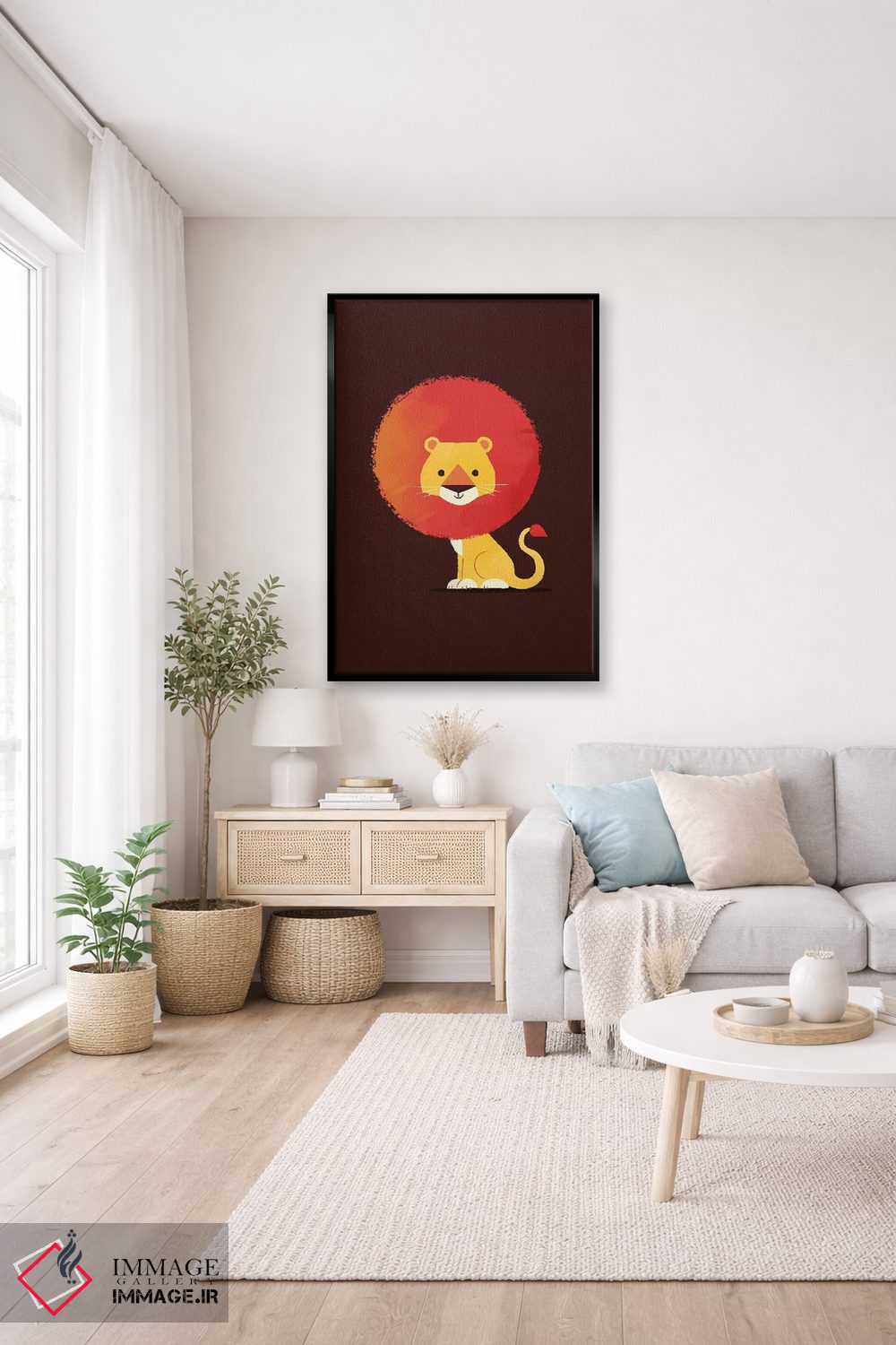 تابلو دکوراتیو شیر اثر جی فلک - D5B
