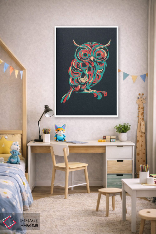 تابلو دکوراتیو جغد شب اثر جی فلک - D1W