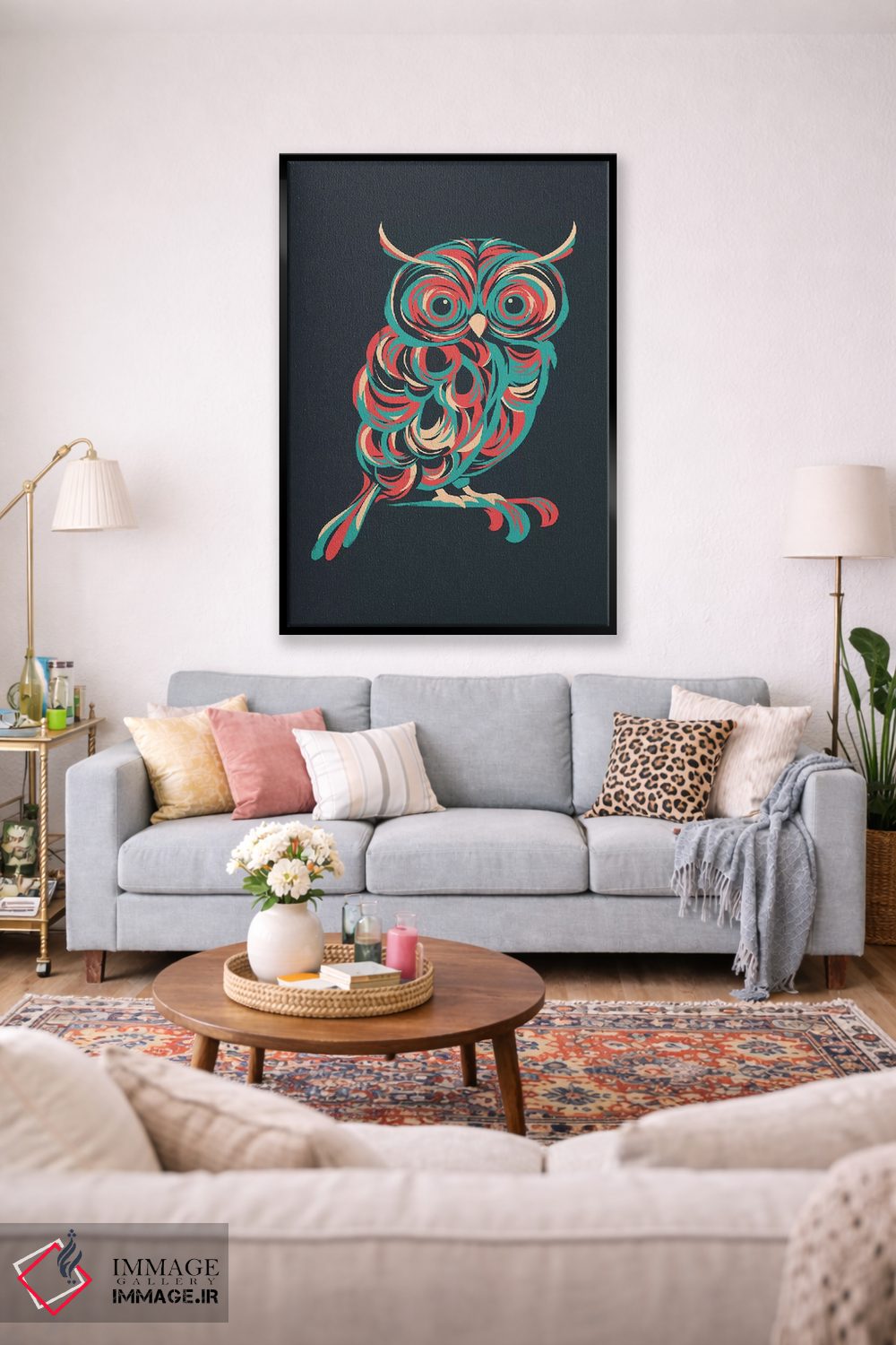 تابلو دکوراتیو جغد شب اثر جی فلک - D2B