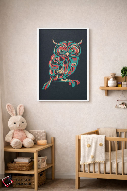 تابلو دکوراتیو جغد شب اثر جی فلک - D4W