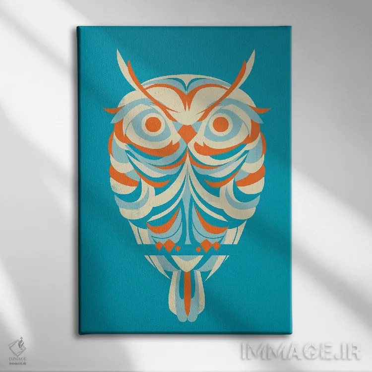 تابلو دکوراتیو چشمان قرمز اثر جی فلک - نمای روبهرو روی دیوار