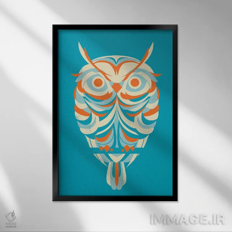 تابلو دکوراتیو چشمان قرمز اثر جی فلک - نمای قابدار مشکی