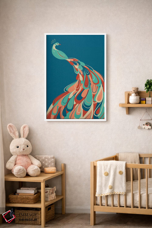 تابلو مدرن طاووس اثر جی فلک - D3W