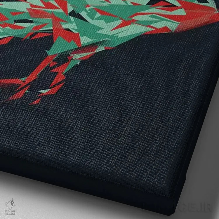 تابلو مدرن چابک اثر جی فلک - نمای نزدیک بافت بوم