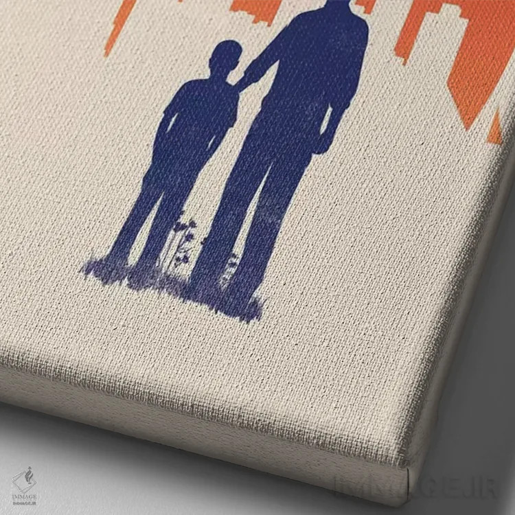 تابلو مدرن خط افق اثر جی فلک - نمای نزدیک بافت بوم