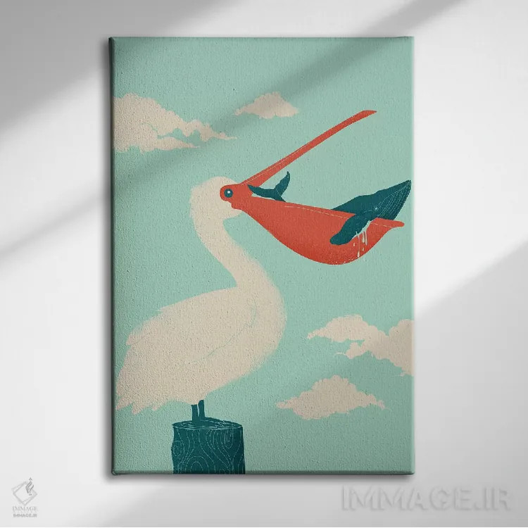 تابلو دکوراتیو صیاد بزرگ اثر جی فلک - نمای روبهرو روی دیوار