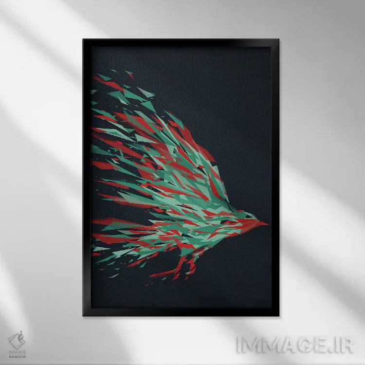 تابلو مدرن چابک اثر جی فلک - نمای قابدار مشکی