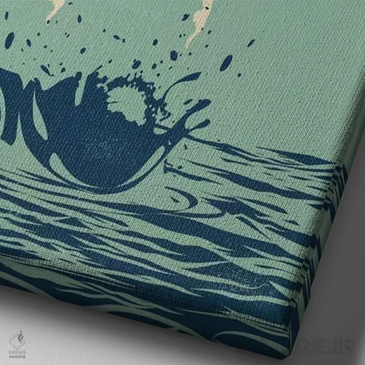 تابلو مدرن بالاتر از عمق اثر جی فلک - نمای نزدیک بافت بوم