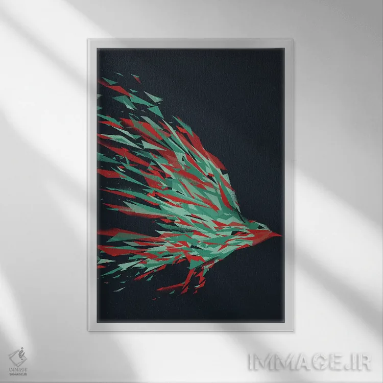 تابلو مدرن چابک اثر جی فلک - نمای قابدار سفید