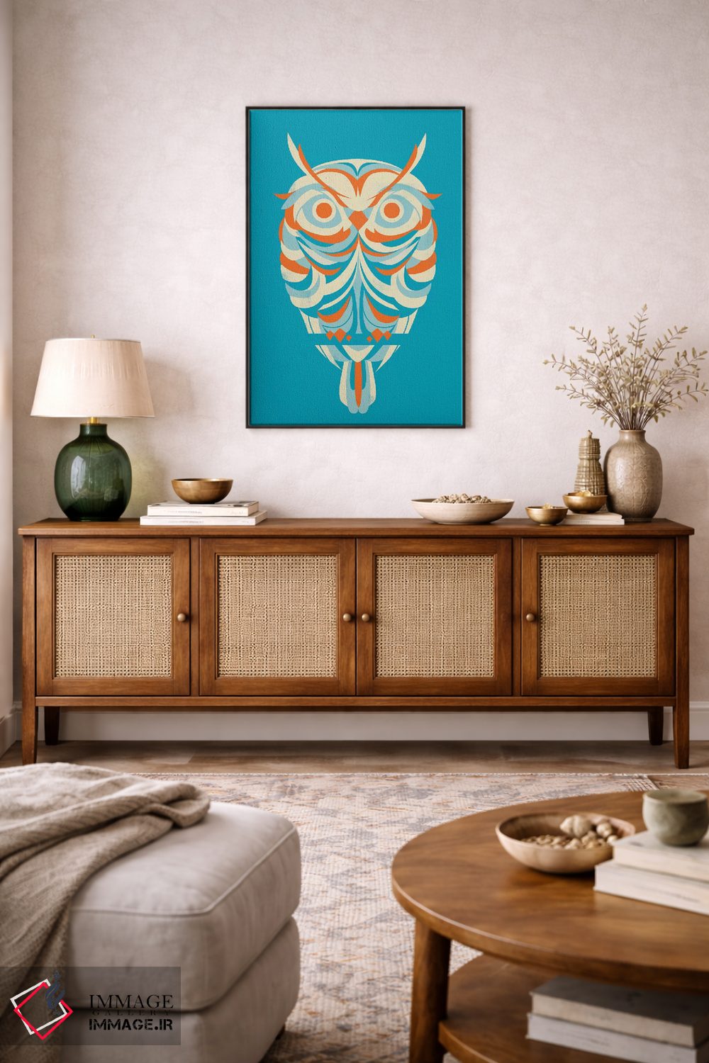 تابلو دکوراتیو چشمان قرمز اثر جی فلک - D6B