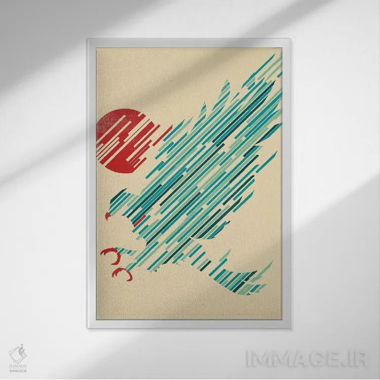 تابلو دکوراتیو فرود اثر جی فلک - نمای قابدار سفید