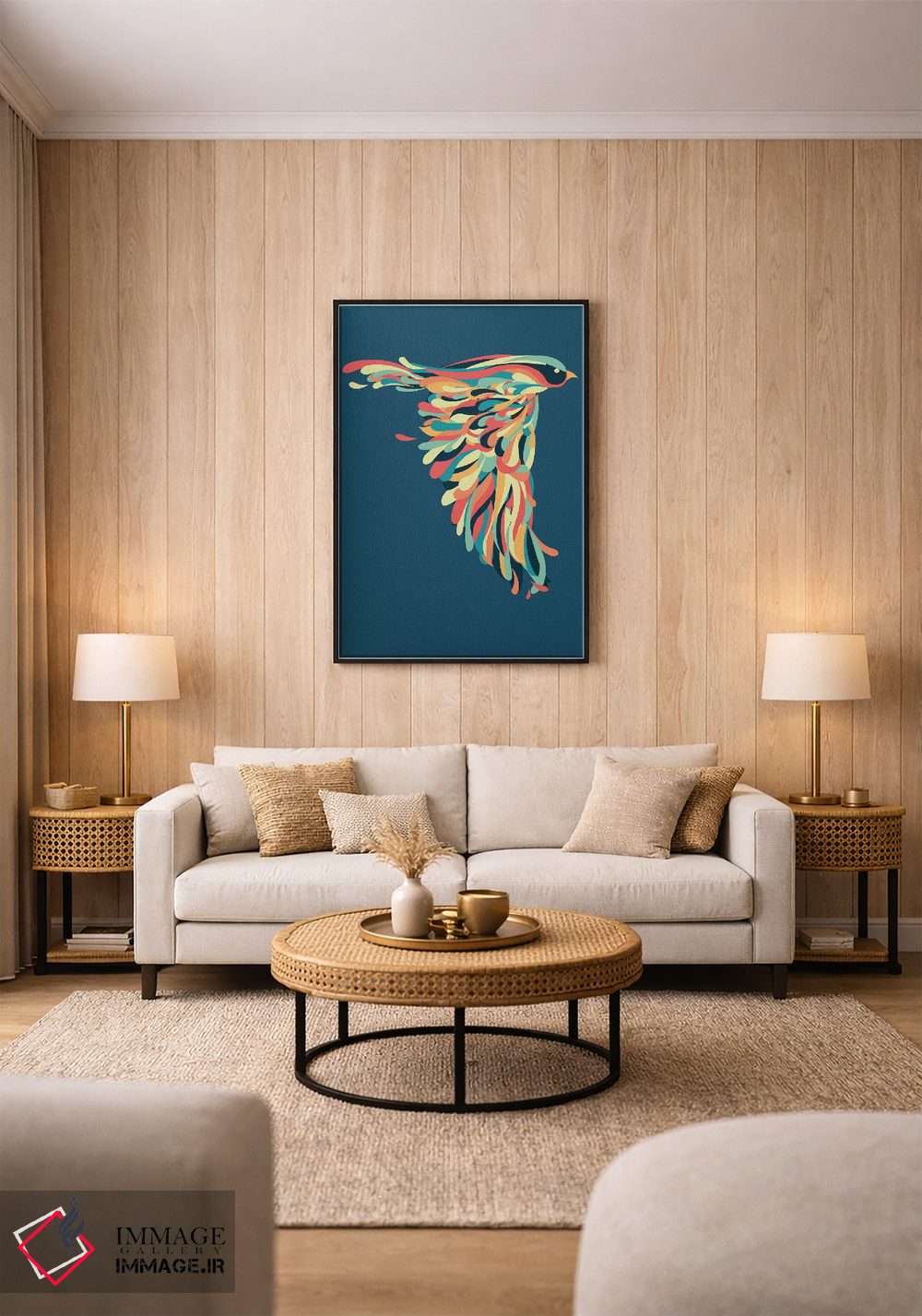 تابلو دکوراتیو ضربه رو به پایین اثر جی فلک - D1B