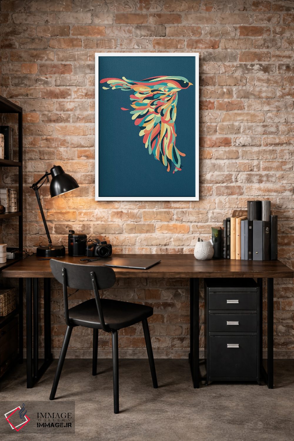 تابلو دکوراتیو ضربه رو به پایین اثر جی فلک - D2W