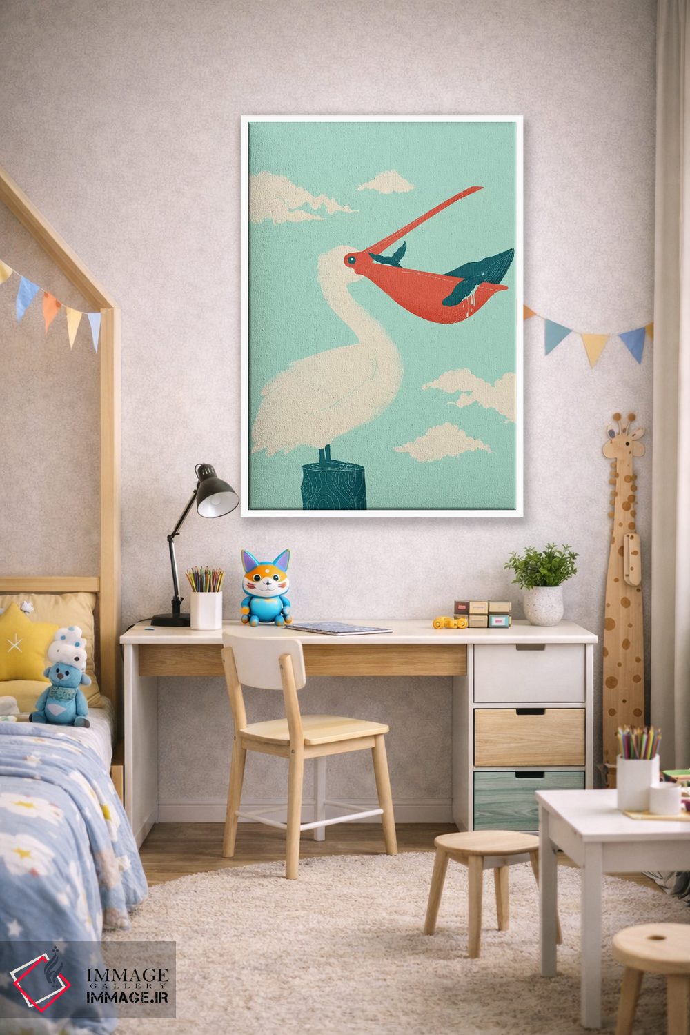 تابلو دکوراتیو صیاد بزرگ اثر جی فلک - D1W