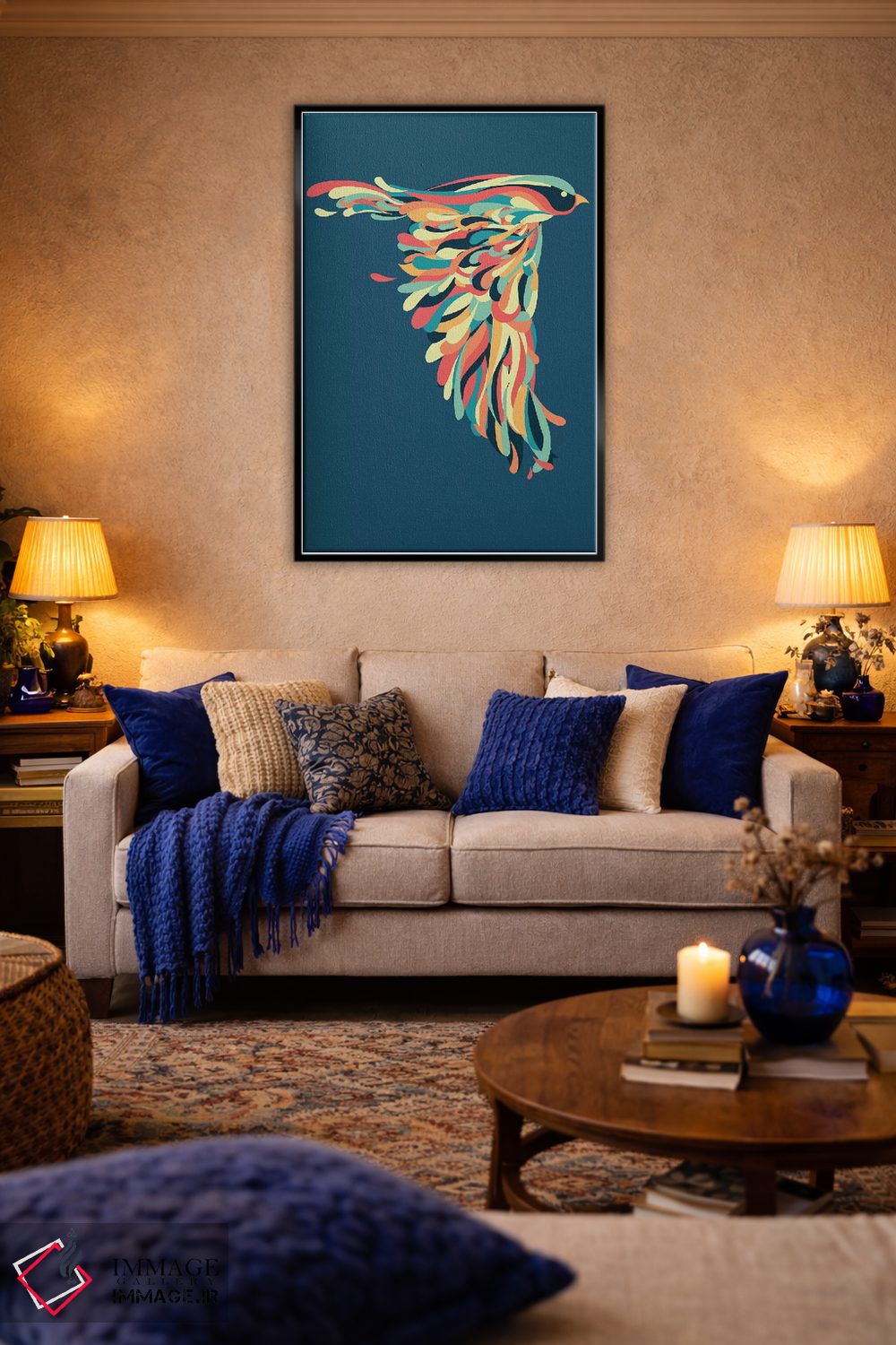 تابلو دکوراتیو ضربه رو به پایین اثر جی فلک - D4B