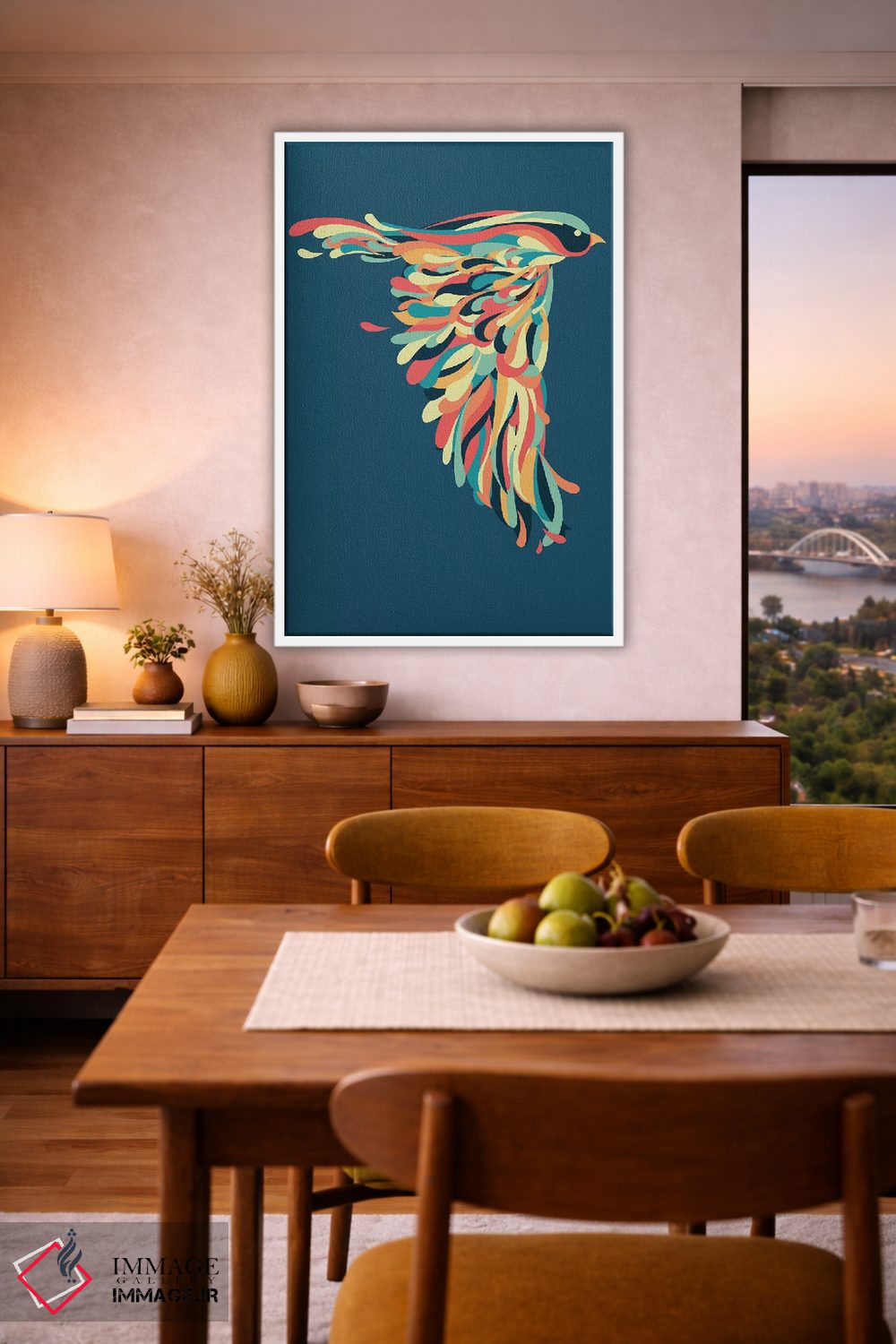 تابلو دکوراتیو ضربه رو به پایین اثر جی فلک - D5W