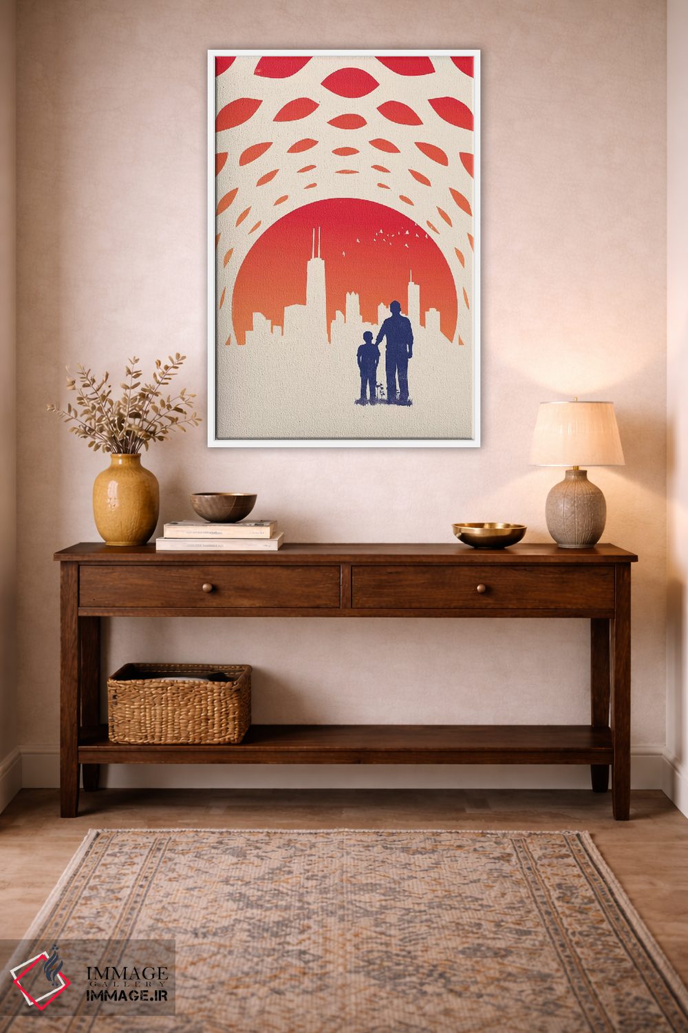 تابلو مدرن خط افق اثر جی فلک - D3W