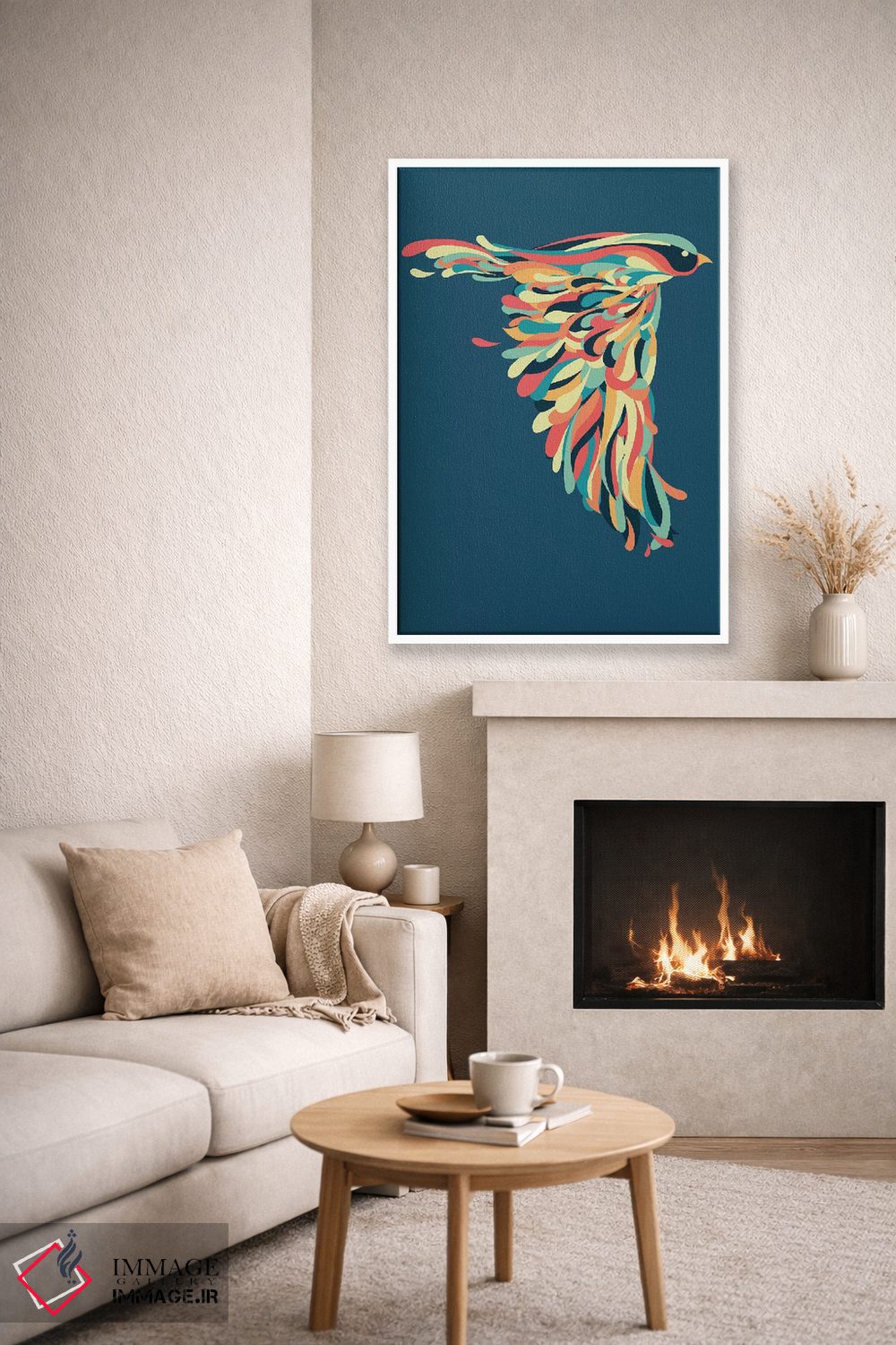 تابلو دکوراتیو ضربه رو به پایین اثر جی فلک - D6W