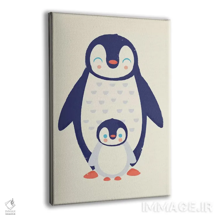 تابلو دکوراتیو مامان پنگوئن اثر جی فلک - نمای پرسپکتیو محصول