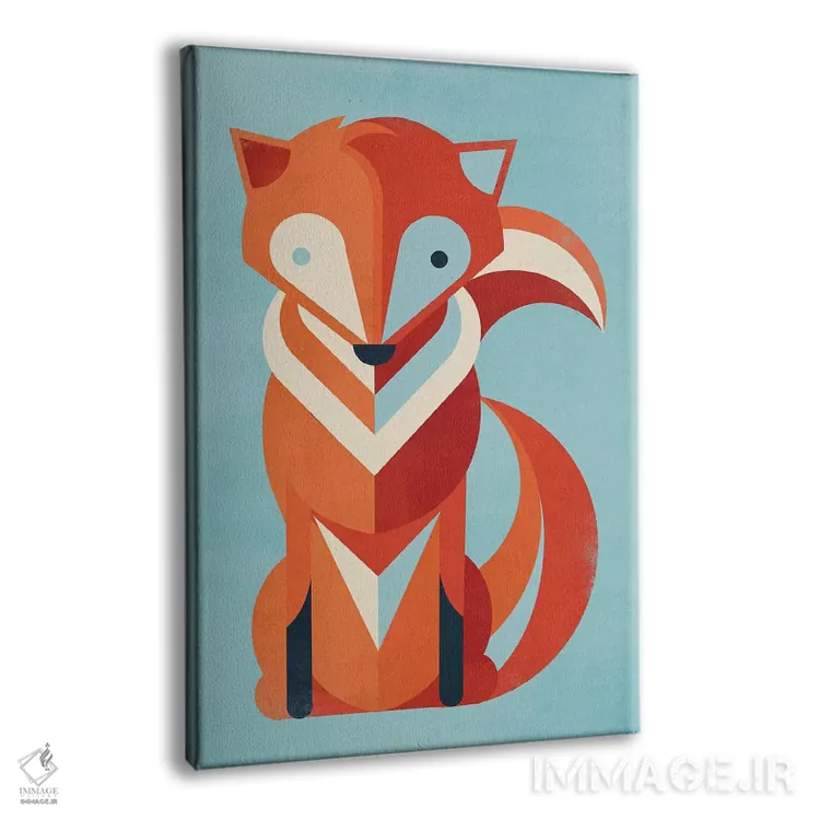 تابلو دکوراتیو روباه اثر جی فلک - نمای پرسپکتیو محصول