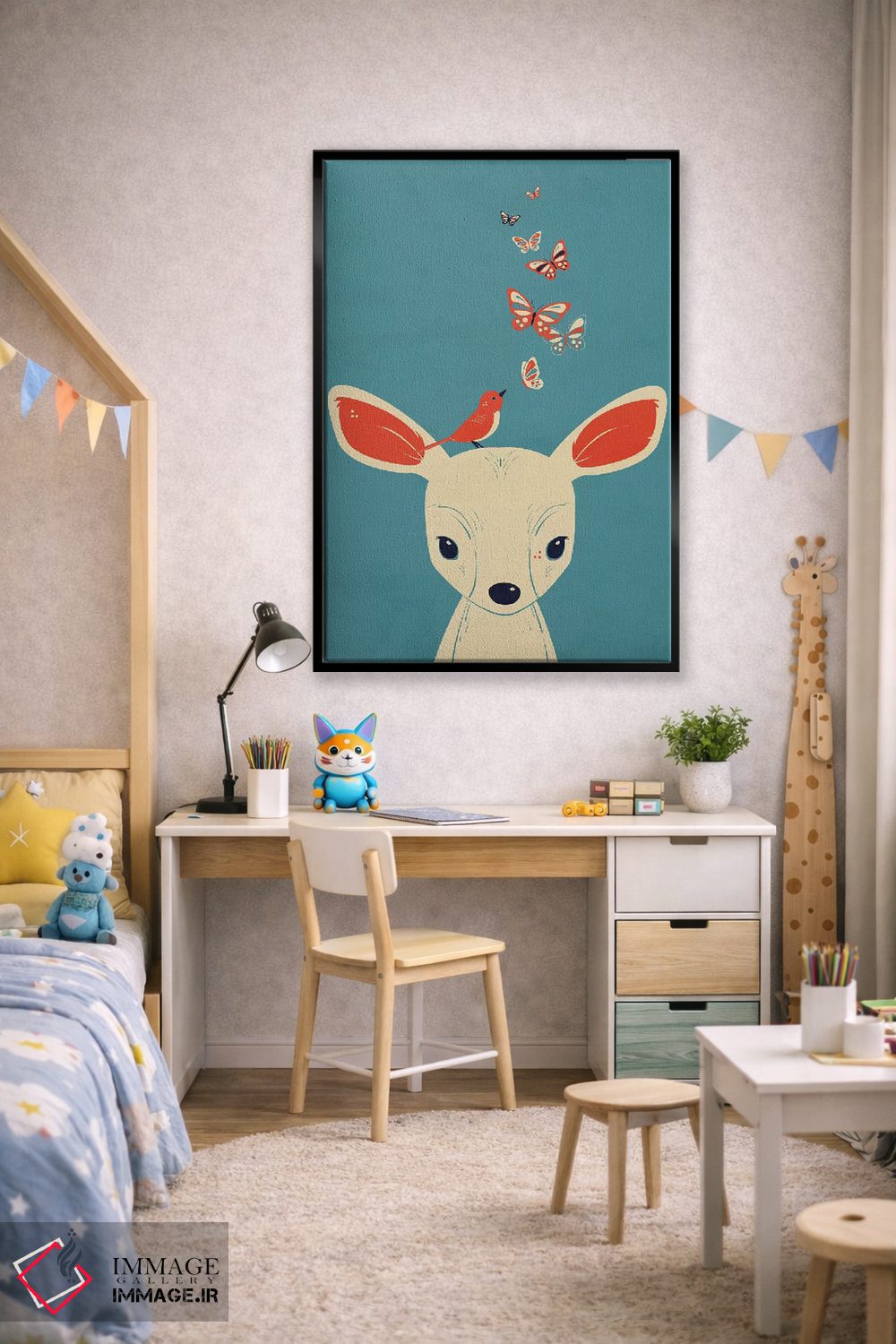 تابلو دکوراتیو پر زدن اثر جی فلک - D2B