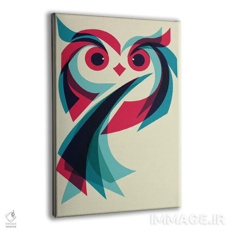 تابلو دکوراتیو جغد اثر جی فلک - نمای پرسپکتیو محصول