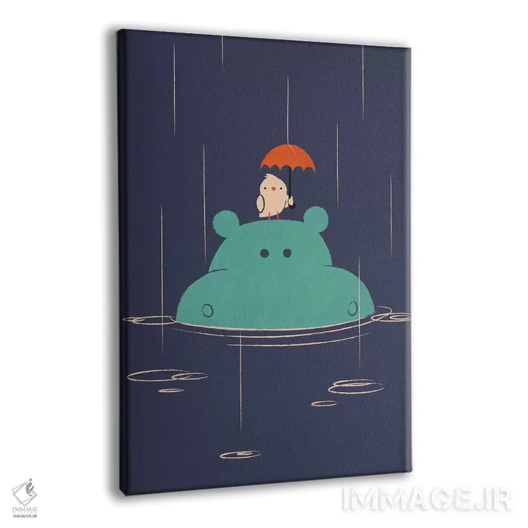 تابلو دکوراتیو قطره های باران اثر جی فلک - نمای پرسپکتیو محصول