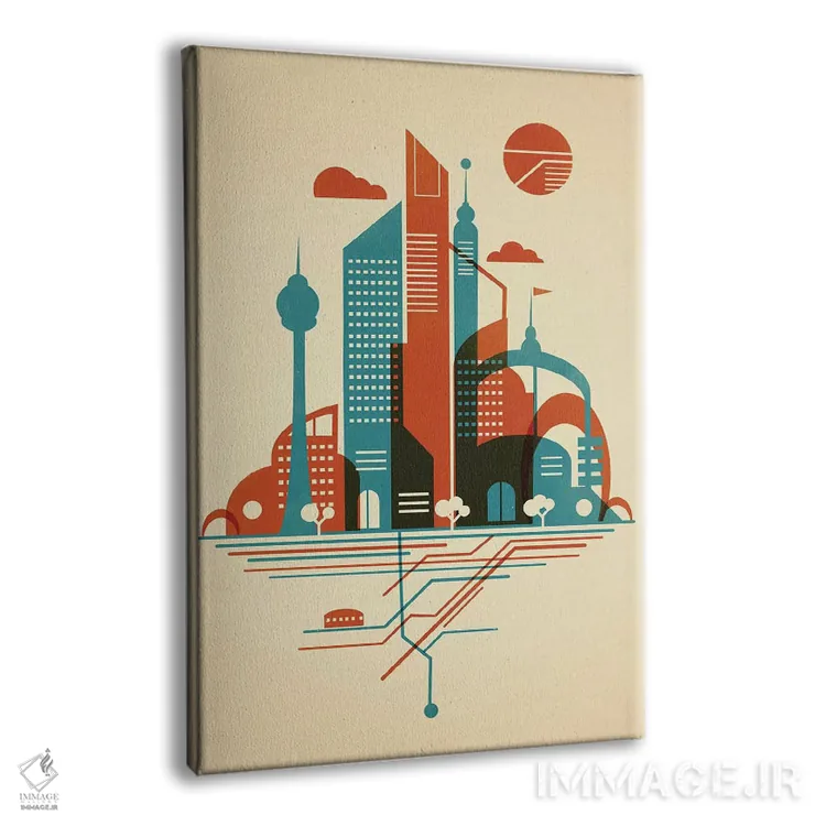 تابلو دکوراتیو آسمان مترو اثر جی فلک - نمای پرسپکتیو محصول