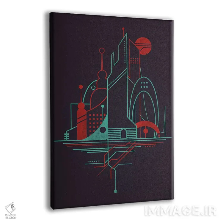 تابلو دکوراتیو آسمان مترو اثر جی فلک - نمای پرسپکتیو محصول