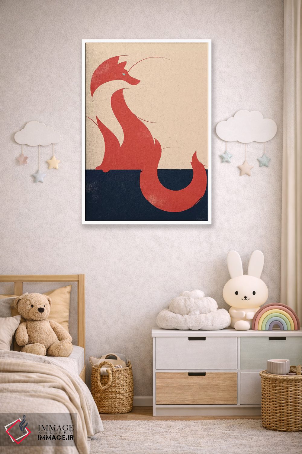تابلو مدرن روباه اثر جی فلک - D4W