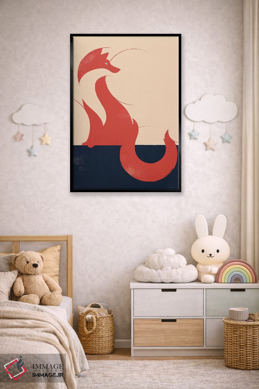 تابلو مدرن روباه اثر جی فلک - D5B