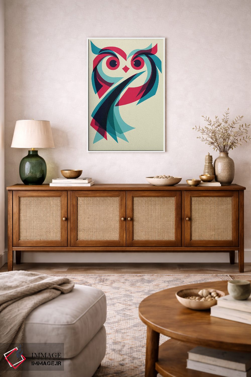 تابلو دکوراتیو جغد اثر جی فلک - D3W