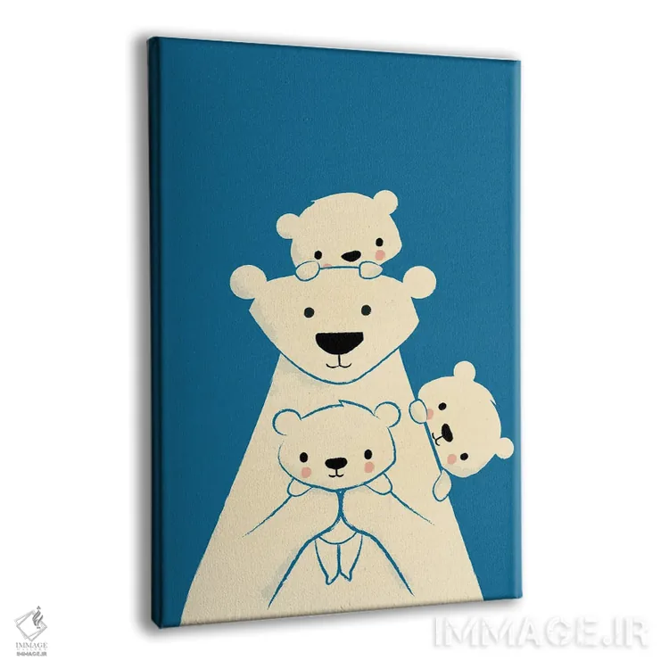 تابلو دکوراتیو پدر خرس اثر جی فلک - نمای پرسپکتیو محصول
