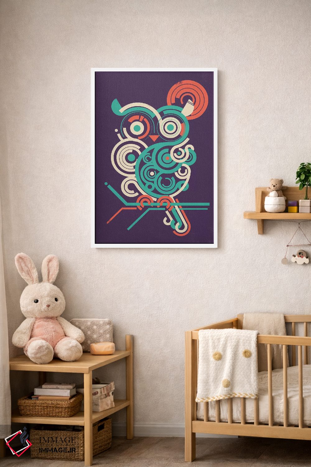 تابلو دکوراتیو جغد ۲.۰ اثر جی فلک - D3W