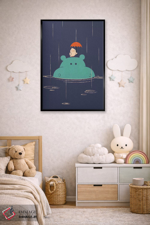 تابلو دکوراتیو قطره های باران اثر جی فلک - D5B